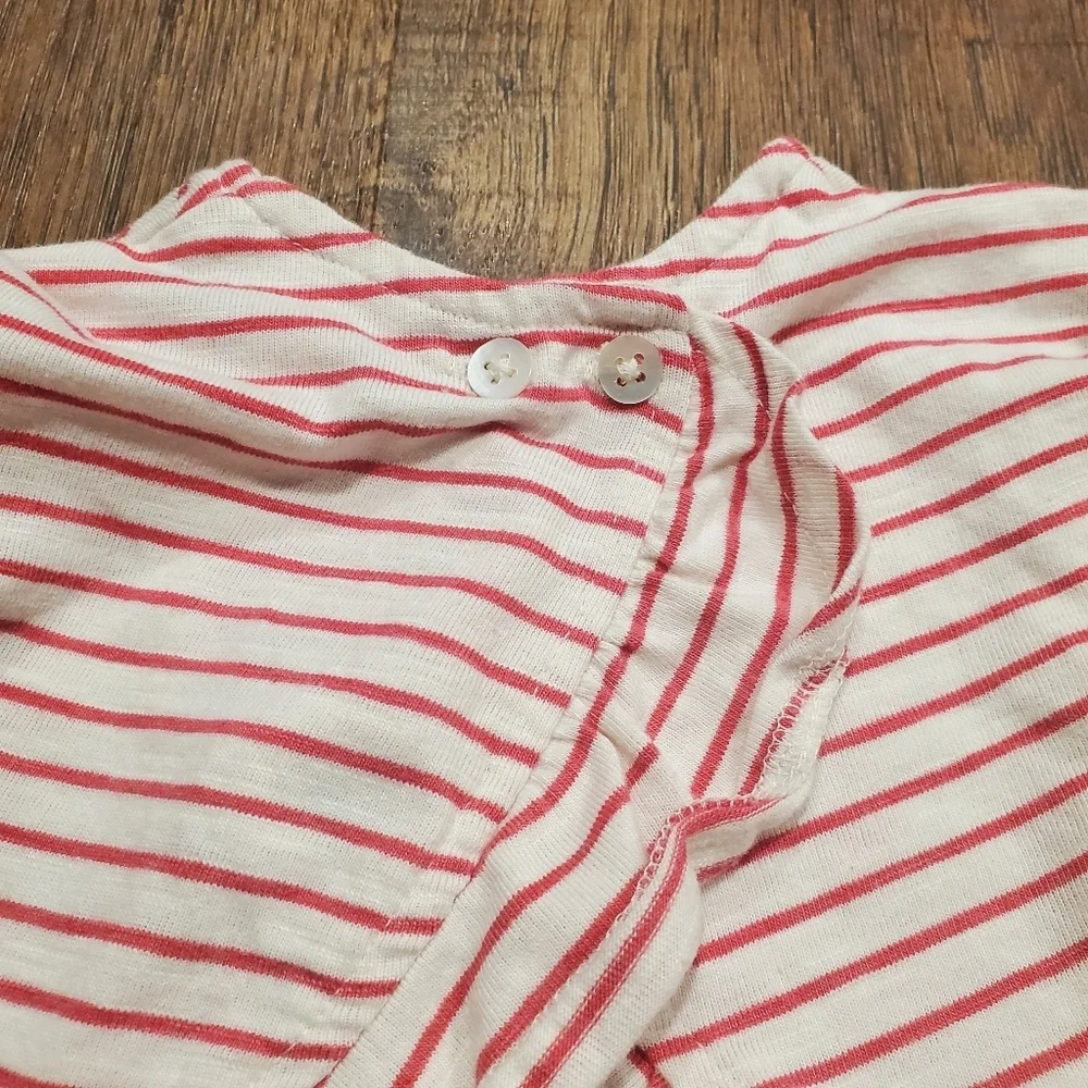 Jessica Simpson Baby Girl Striped Tee Shirt Top Ruffle Shorts Tropical Bird 3-6M